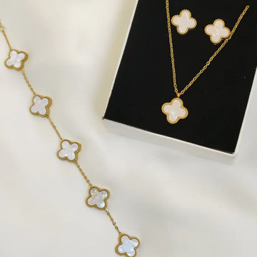 4 Leaf Clover Set "White"