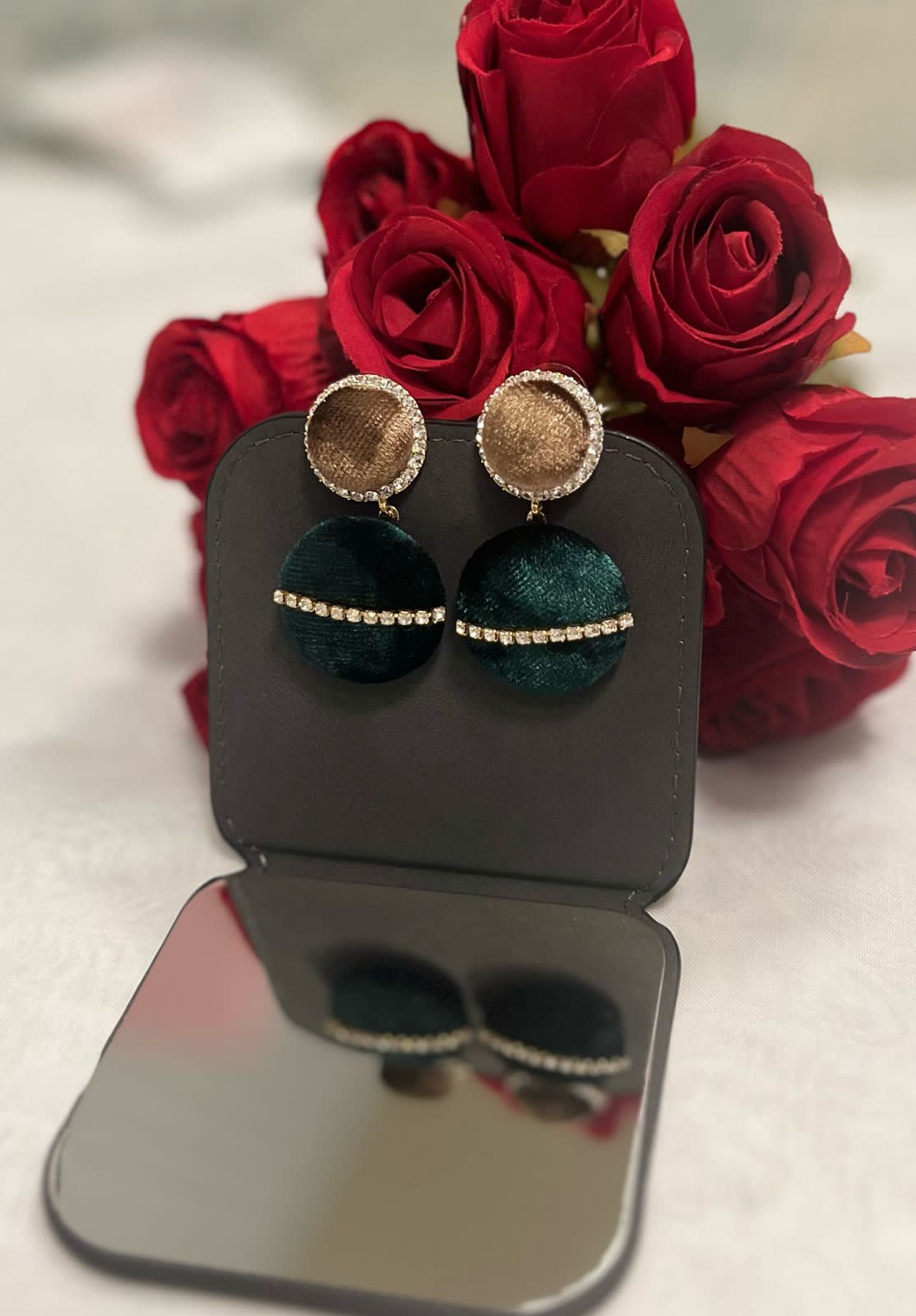 Green Jhumkas