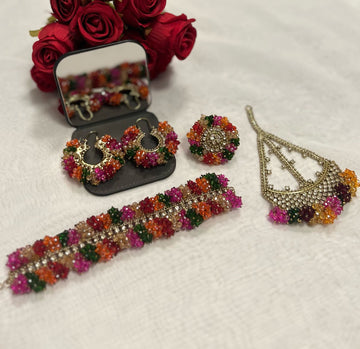 Multicolor Beaded Bloom full Set