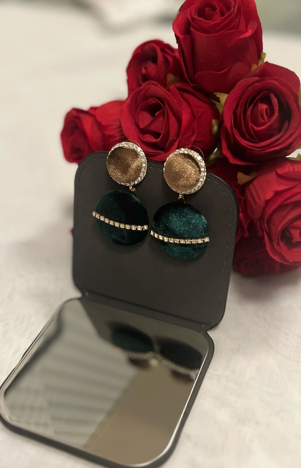 Green Jhumkas